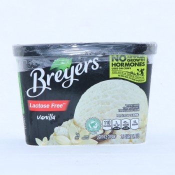 Lactose free vanilla light ice cream, vanilla - 0077567227003