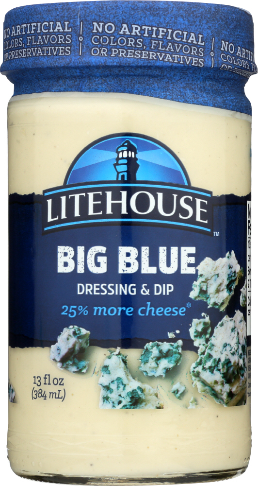 Litehouse, Big Blue Ultra Premium Extra Chunks Of Artisan Blue Cheese Dressing & Dip - 077661117927