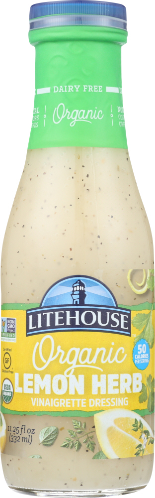 LITEHOUSE: Organic Lemon Herb Vinaigrette Dressing, 11.25 fl oz - 0077661157541