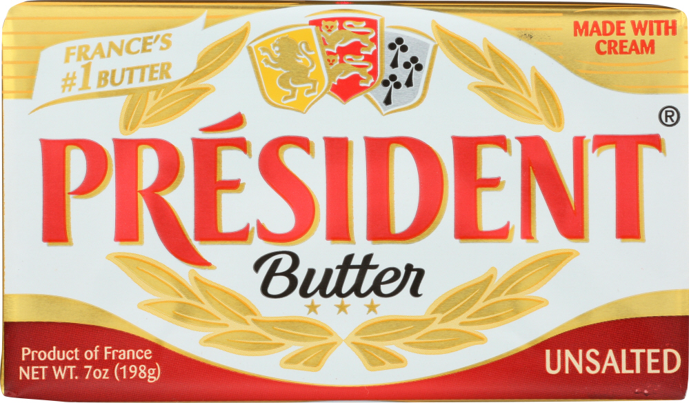 PRESIDENT: Unsalted Butter, 7 oz - 0077901421425