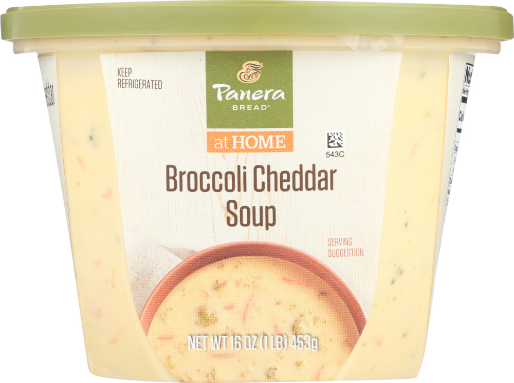 PANERA BREAD: Broccoli Cheddar Soup, 16 oz - 0077958690911