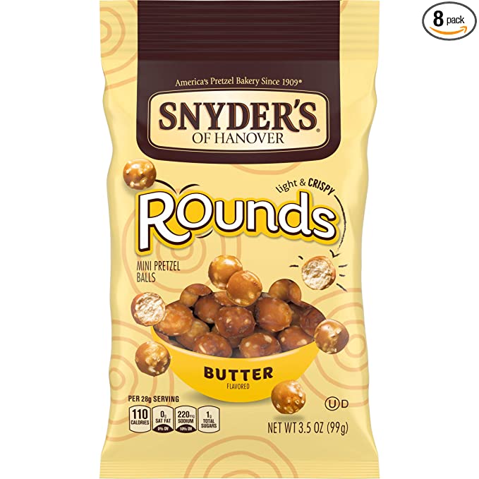 Snyder's of Hanover Pretzels, Rounds, Butter, 3.5 Oz - 077975094259