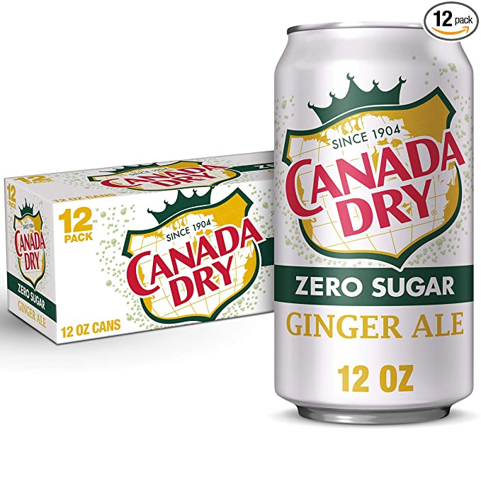 Canada Dry Zero Sugar Ginger Ale Soda, 12 fl oz cans, 12 pack - 078000148169