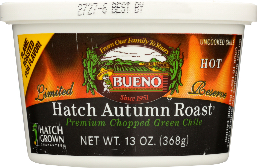 BUENO: Hatch Autumn Roast Premium Chopped Green Chile, 13 oz - 0078004102624