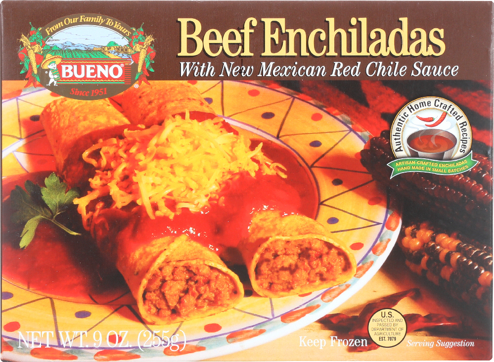 BUENO: Red Chile Beef Enchiladas, 9 oz - 0078004161416