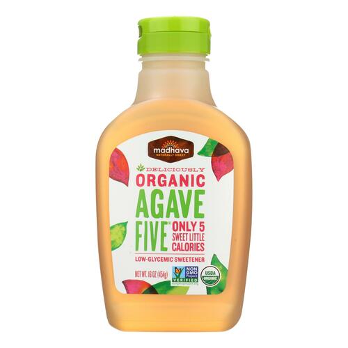 Madhava Honey Organic Agave Five Nectar - Case Of 6 - 16 Oz. - 078314111002