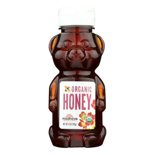 Madhava Honey Organic Honey Bear - Case Of 6 - 12 Oz. - 078314120462