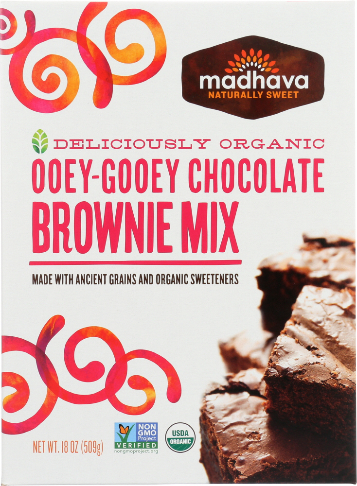 MADHAVA HONEY: Organic Ancient Grains Brownie Mix, 18 oz - 0078314241051