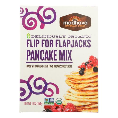 Madhava Honey Organic Pancake Mix With Ancient Grains - Flip For Flapjacks - Case Of 6 - 16 Oz. - 078314321005