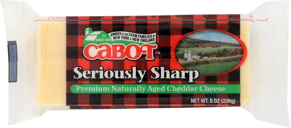 CABOT: Cheese Cheddar White Seriously Sharp, 8 oz - 0078354708439