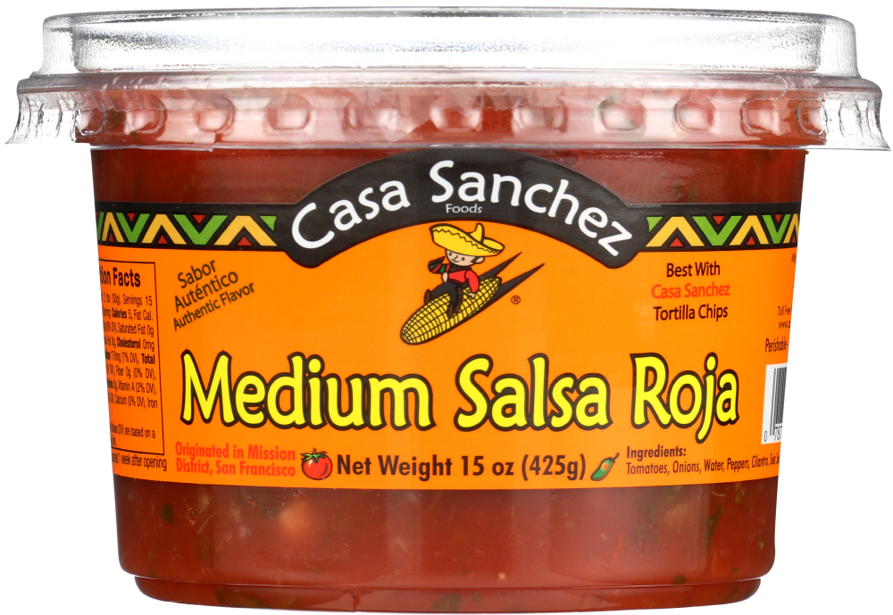 CASA SANCHEZ FOODS: Medium Salsa Roja, 15 oz - 0078732004139