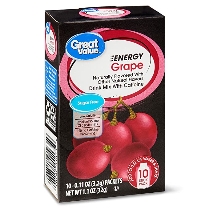 Great Value, Energy Drink Mix, Grape - 078742010359