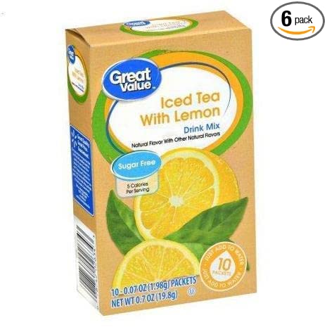 Iced Tea With Lemon Drink Mix - iced