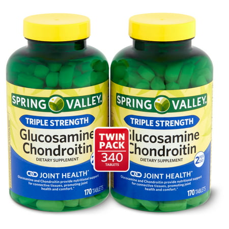 Spring Valley Glucosamine Chondroitin Dietary Supplement Twin Pack 170 count 2 pack - 078742093192