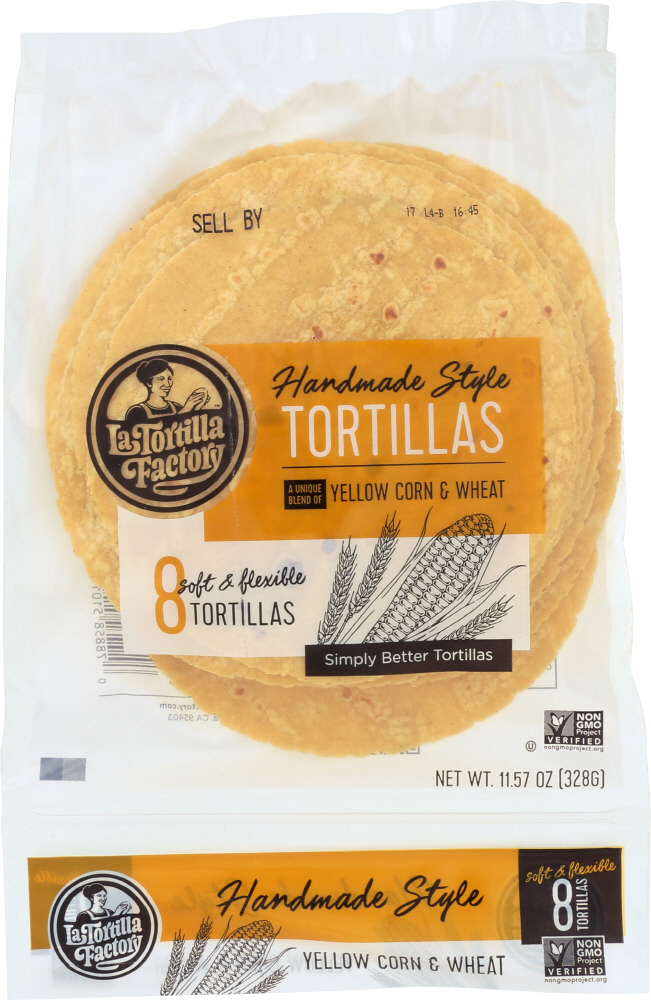 LA TORTILLA FACTORY: Hand Made Yellow Corn Tortillas, 11.57 oz - 0078858510170