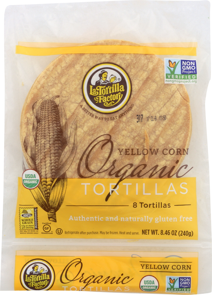 Yellow Corn Organic Tortillas - 078858510620