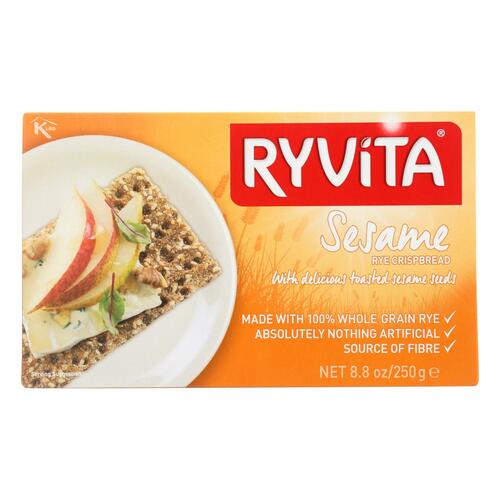 Ryvita Crisp Bread Crispbread - Sesame Rye - Case Of 10 - 8.8 Oz. - 078935005124