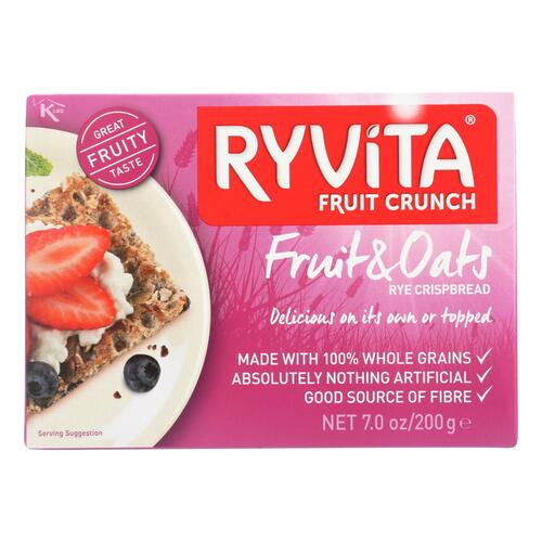Ryvita Crisp Bread Crispbread - Currants Seeds And Oats - Case Of 8 - 7 Oz. - 0078935005445
