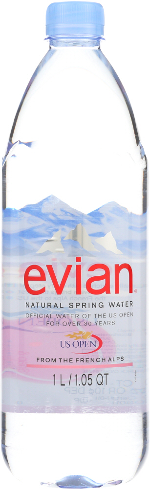 EVIAN: Natural Spring Water PET Loose, 1 lt - 0079298000078