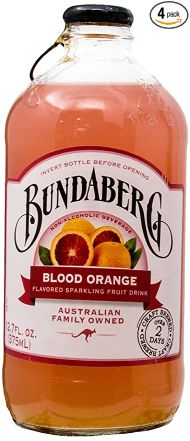  Bundaberg Sparking Fruit Drink, Blood Orange, 12.7 fl oz, 4 Count  - 079373000351