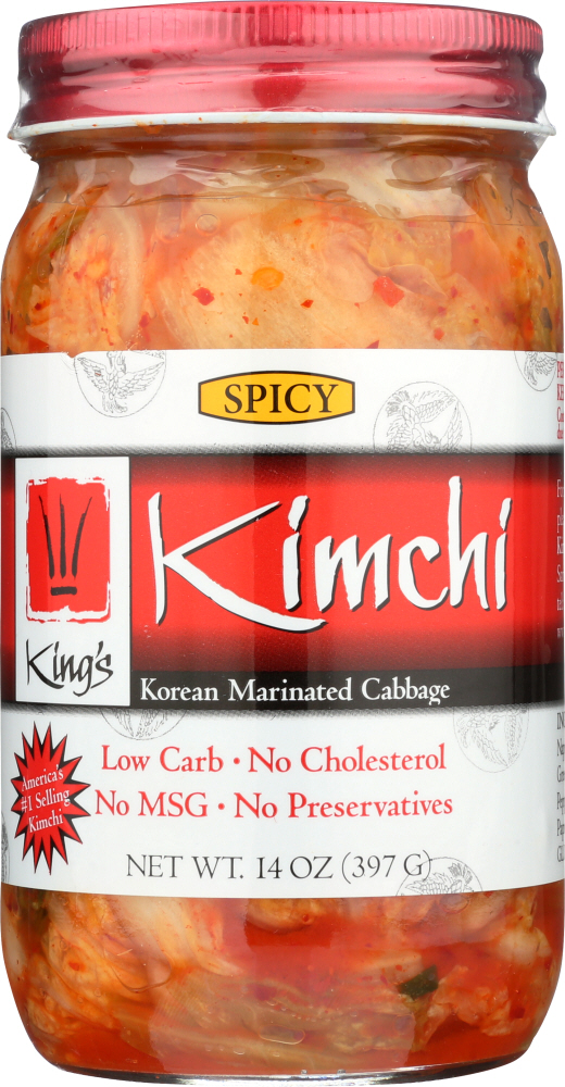 KINGS GOURMET: Spicy Kimchi, 15 oz - 0079519111033