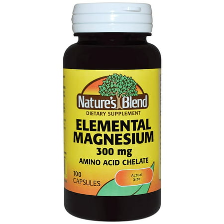 Nature s Blend Elemental Magnesium 300 mg 100 Caps - 079854109450