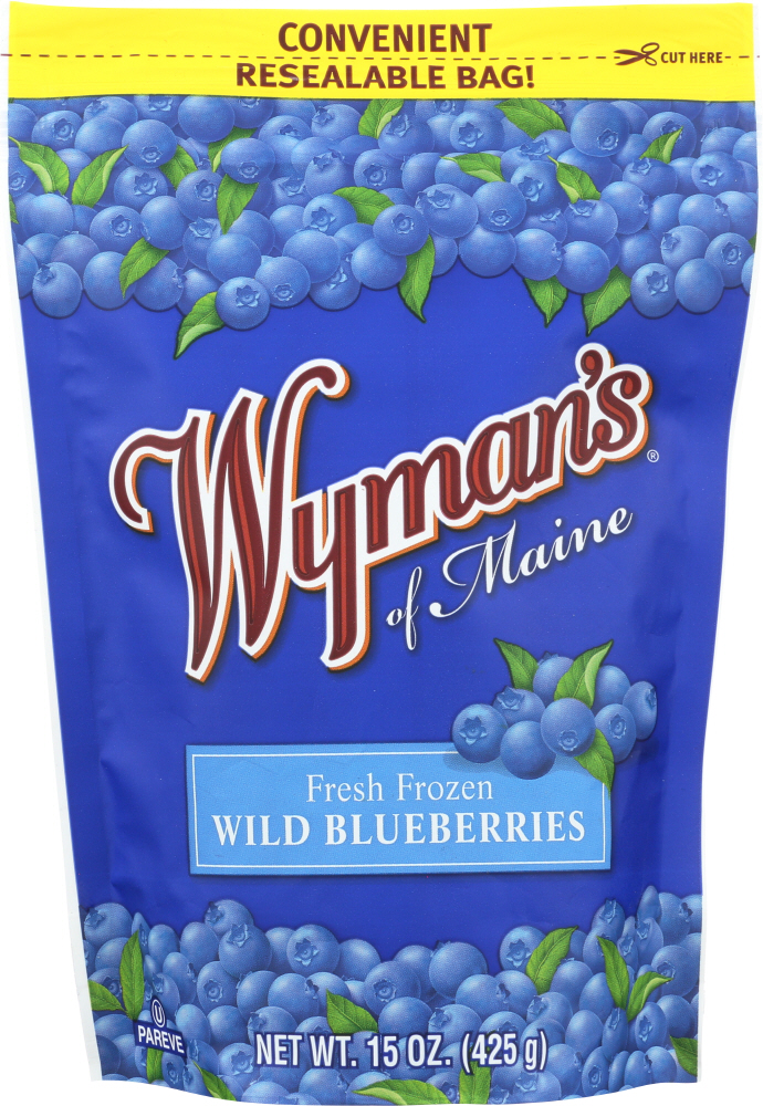 WYMAN’S: Fresh Frozen Wild Blueberries, 15 oz - 0079900001578