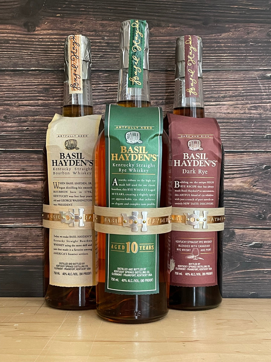 Basil Hayden's Kentucky Whiskey Bundle Set Includes (Bourbon, Dark Rye - 080686012405