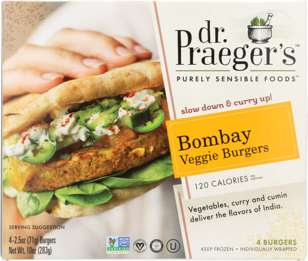 Dr. Praeger'S, Bombay Curry Veggie Burgers - 080868000503