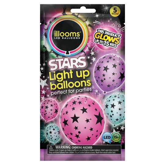 Illoom Coloured Stars Light Up 5 Pack - 0810147012138