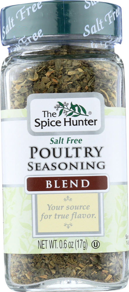 THE SPICE HUNTER: Salt Free Poultry Seasoning Blend, 0.6 oz - 0081057018408
