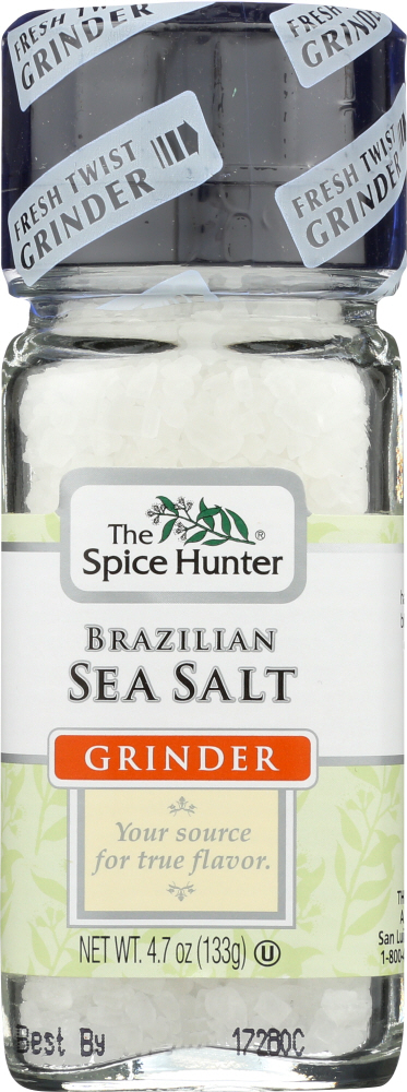 SPICE HUNTER: Grinder Twist Sea Salt Brazilian, 4.7 oz - 0081057020258