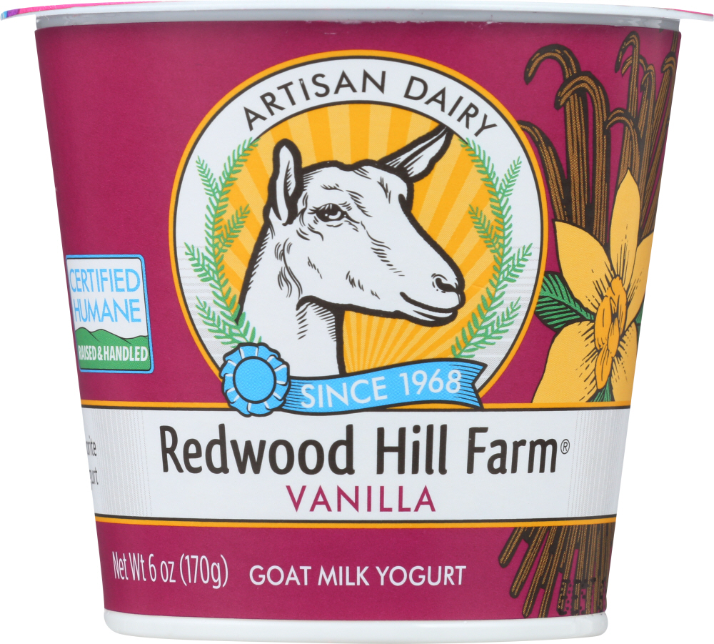 REDWOOD HILL FARM: Goat Milk Vanilla Yogurt, 6 oz - 0081312200623