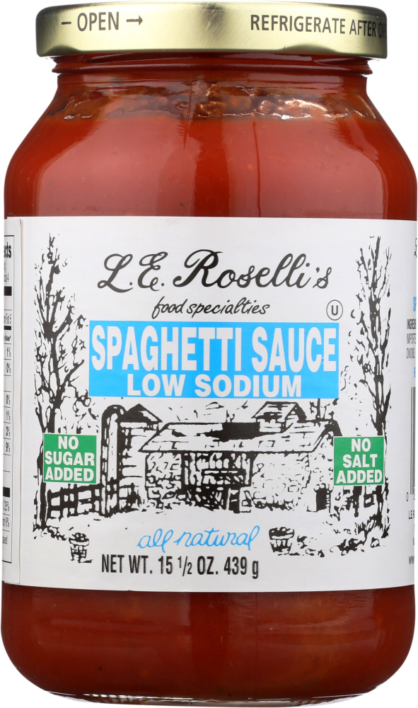 ROSELLIS: Low Sodium Spaghetti Sauce, 15.5 oz - 0081342123060