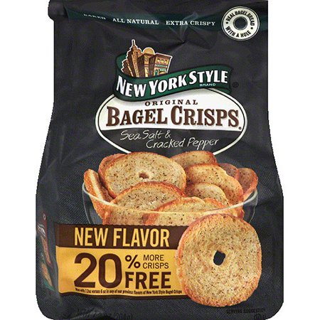 NEW YORK STYLE: Bagel Crisps Sea Salt Cracked Pepper, 7.2 oz - 0081363002504