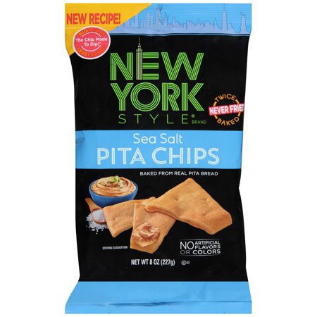 NEW YORK STYLE: Chips Pita Sea Salt, 8 oz - 0081363208203