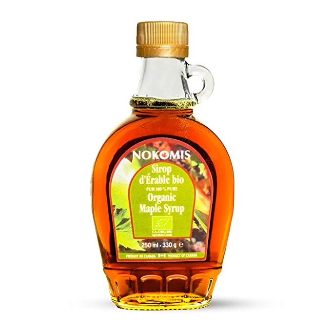  Nokomis 100% Pure Canadian Maple Syrup Organic, Grade A, Gluten Free, Vegan Friendly, Dark Organic Maple Syrup 8.4oz (250ml)  - 081512600162