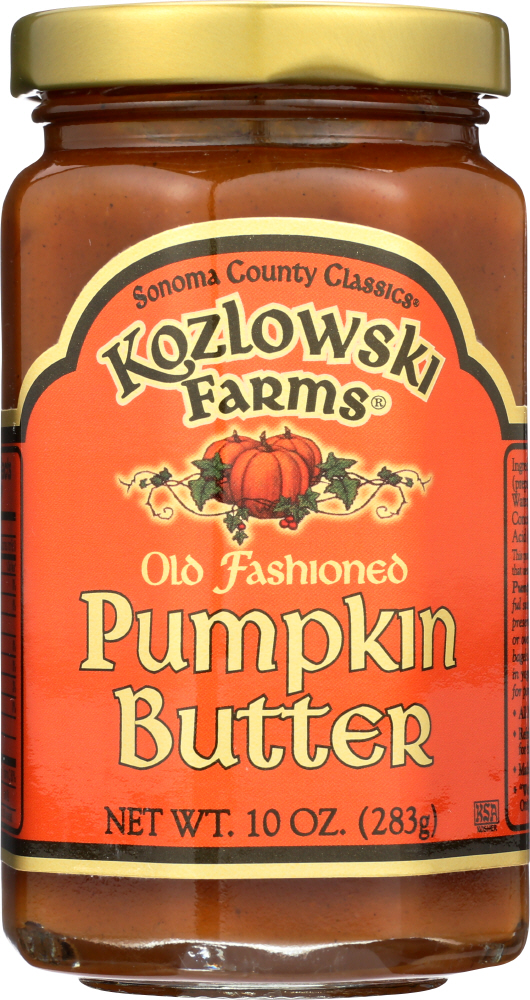 KOZLOWSKI FARMS: Pumpkin Fruit Butter, 10 oz - 0081867200185