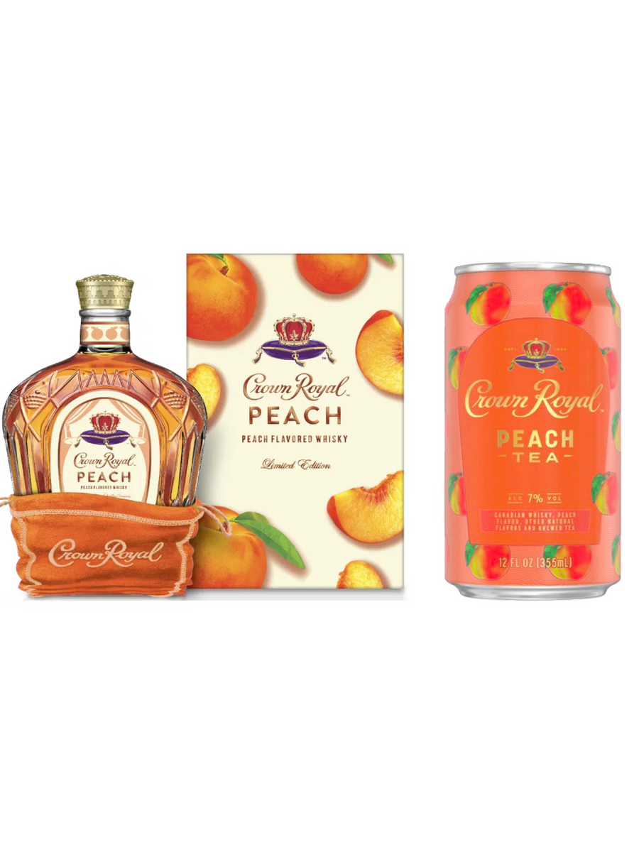 Crown Royal Peach + Crown Royal Peach Tea 4-PK Whisky Combo (Limited E - 082000782919