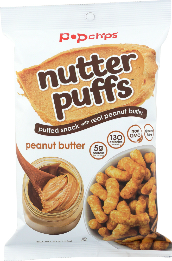 POPCHIPS: Nutter Puffs Peanut Butter, 4 oz - 0082666450016