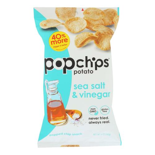 POPCHIPS: Chip Sea Salt & Vinegar, 5 oz - 0082666500506