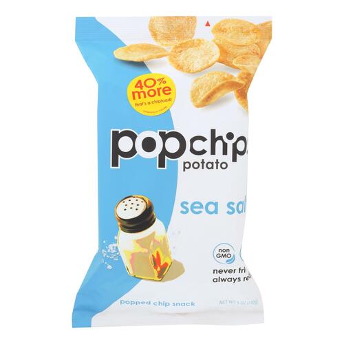 Popchips Potato Chip - Sea Salt - Case Of 12 - 5 Oz - 082666500803