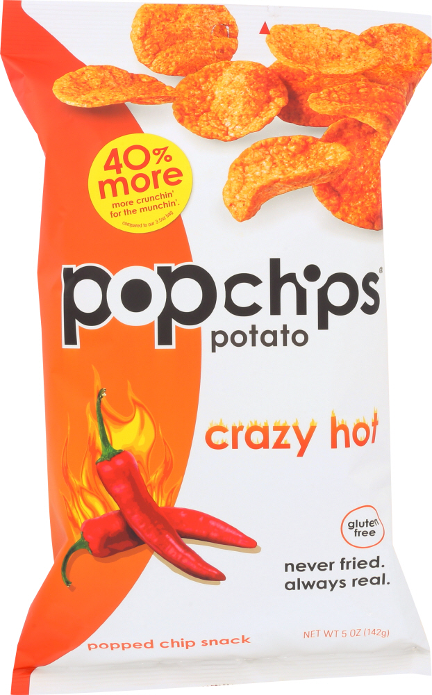 Popchips Potato Chip - Crazy Hot - Case Of 12 - 5 Oz - 082666502005
