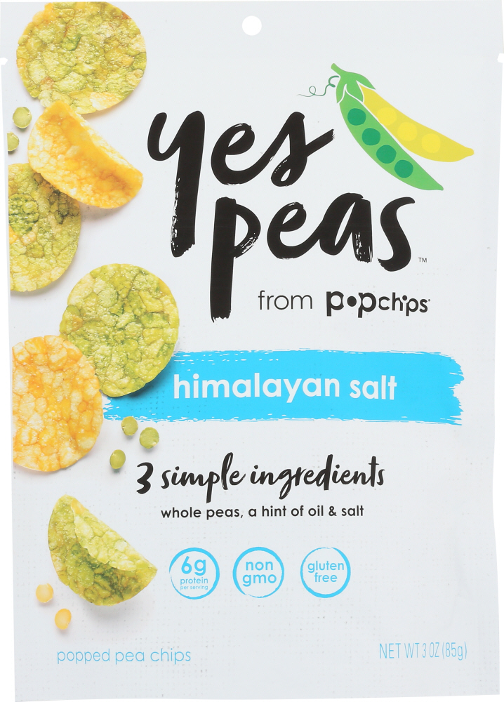 POPCHIPS: Chips Peas Himalayan Salt, 3 oz - 0082666806011