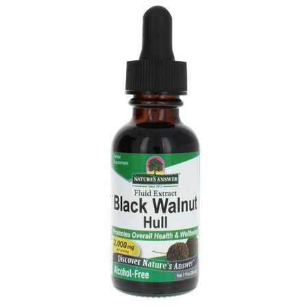Black Walnut Hull Fluid Extract Alcohol-Free 2 000 mg 1 fl oz (30 ml) Nature s Answer - 083000005800