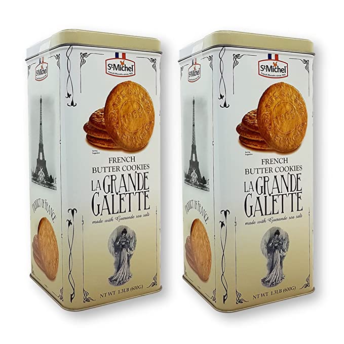  St Michel La Grande Galette French Butter Cookies Biscuits 1.3 LB (Pack of 2)  - 083409991292