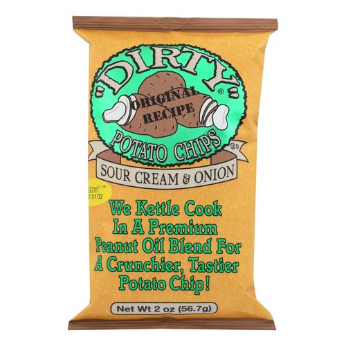 Dirty Chips - Potato Chips - Sour Cream And Onion - Case Of 25 - 2 Oz. - 083791520094
