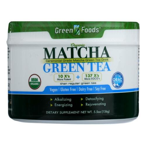 GREEN FOODS: Organic Matcha Green Tea, 5.5 oz - 0083851209006