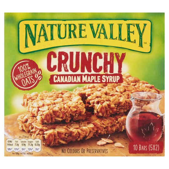 Crunchy Canadian Maple Syrup Cereal Bars 5 x - 8410076600806