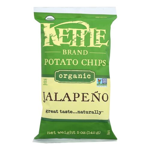 KETTLE BRAND: Organic Potato Chips Jalapeno, 5 oz - 0084114113436